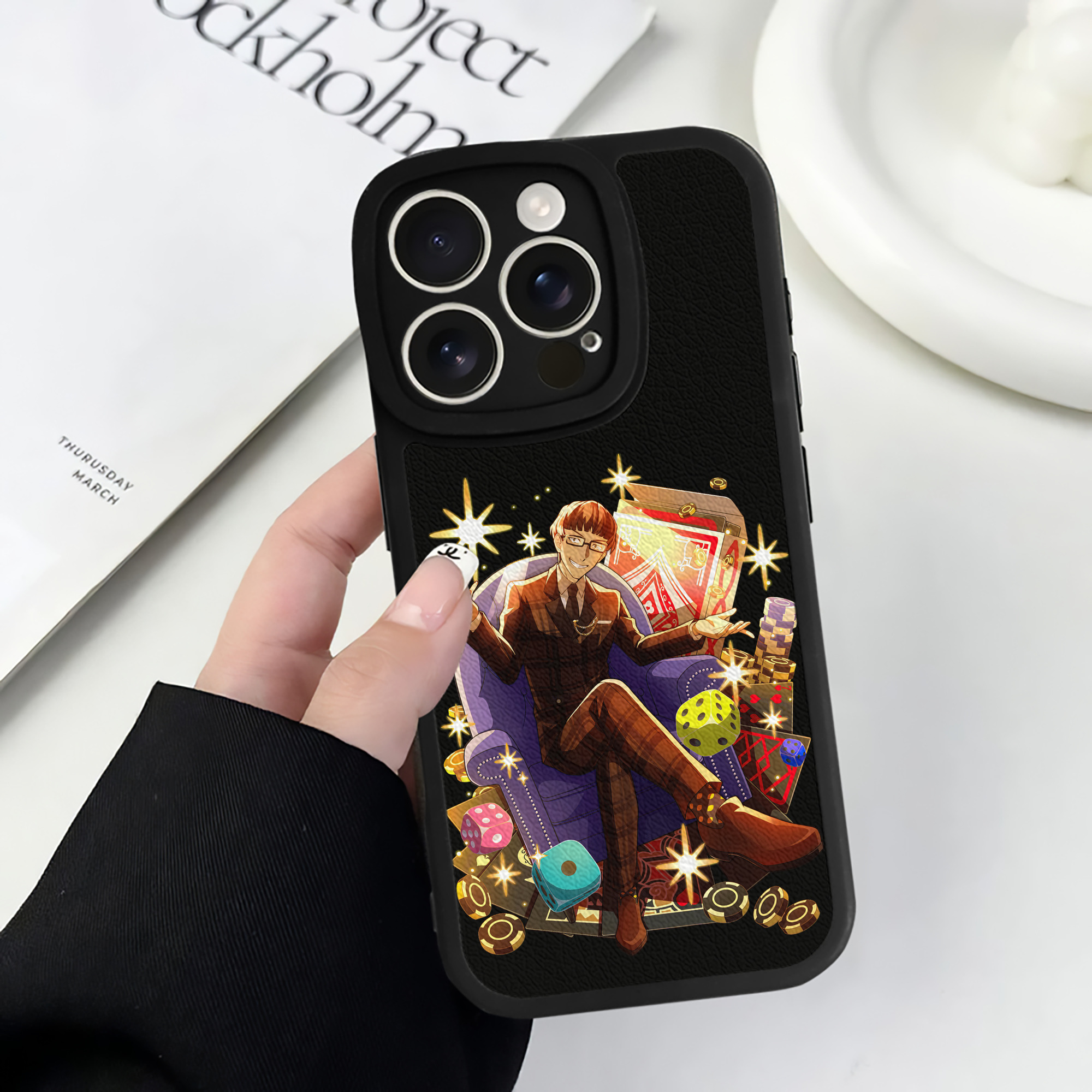 （画像用） 文豪ストレイドッグス Bungo Stray Dogs 【iPhone 16シリーズ対応】シリコンスマホケース（レザー調） 材質：シリコン